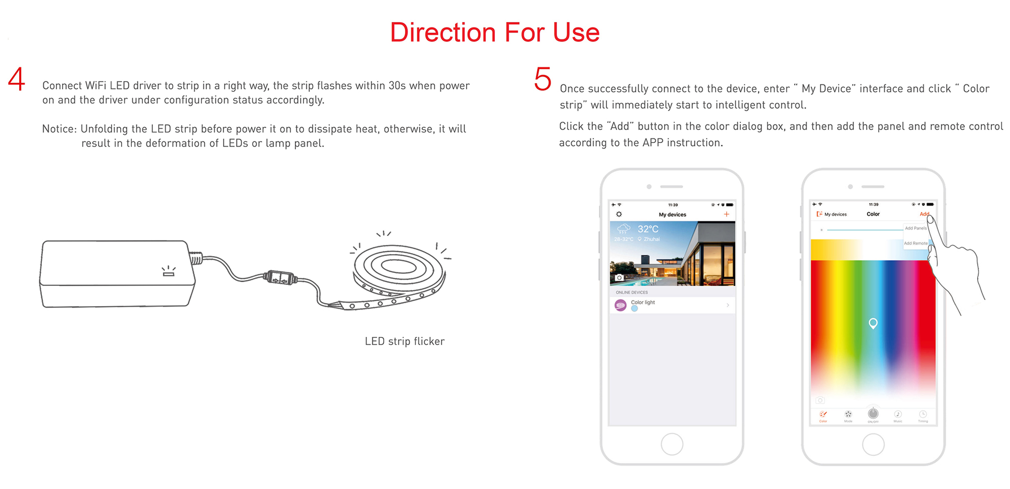 Smart Home RF 10meter RGB kit, 70W 24Vdc , Android and IOS interface, 30 m RF range, IP44. WFRGB-10M  LTECH Smart home